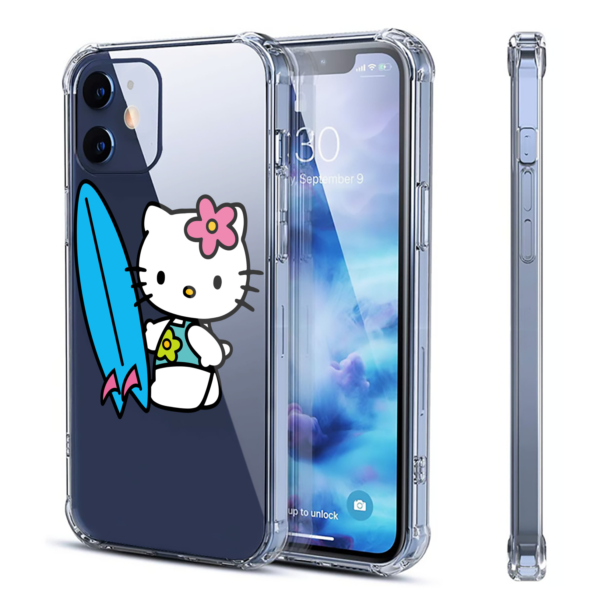 （画像用） Hello Kitty ハローキティ 【iPhone 12シリーズ対応】透明スマホケース（クリアソフトケース）